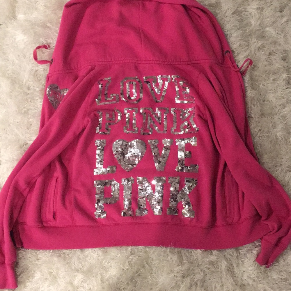 pink zip up